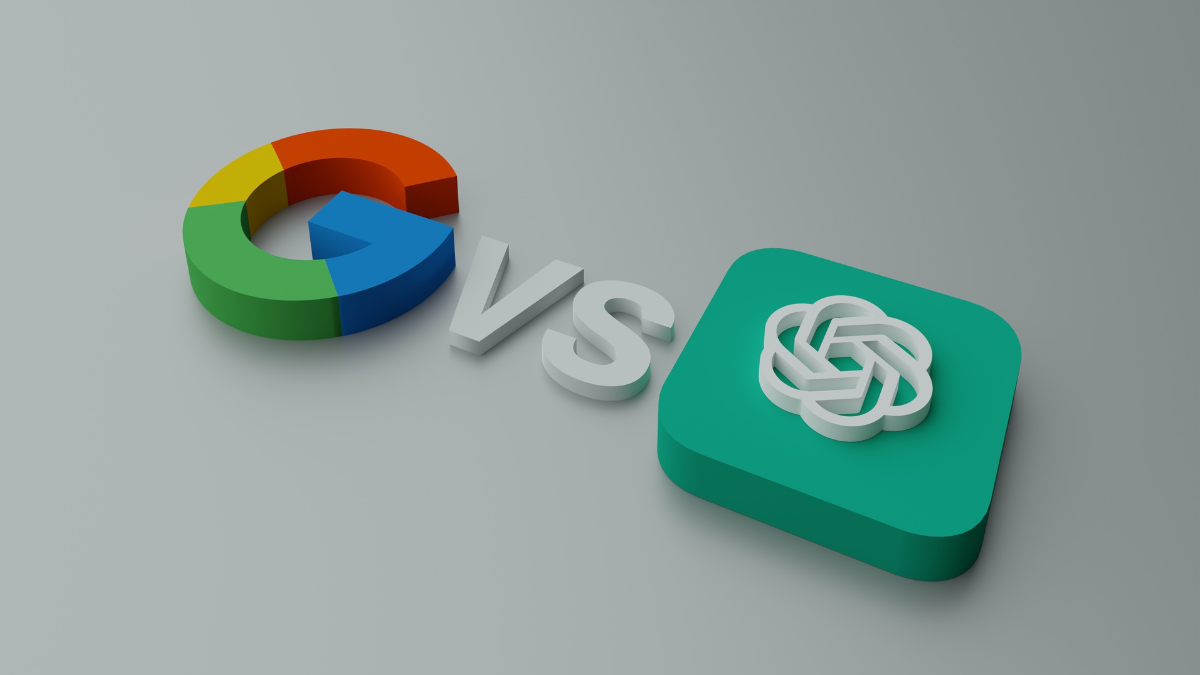 Google vs OpenAI logo
