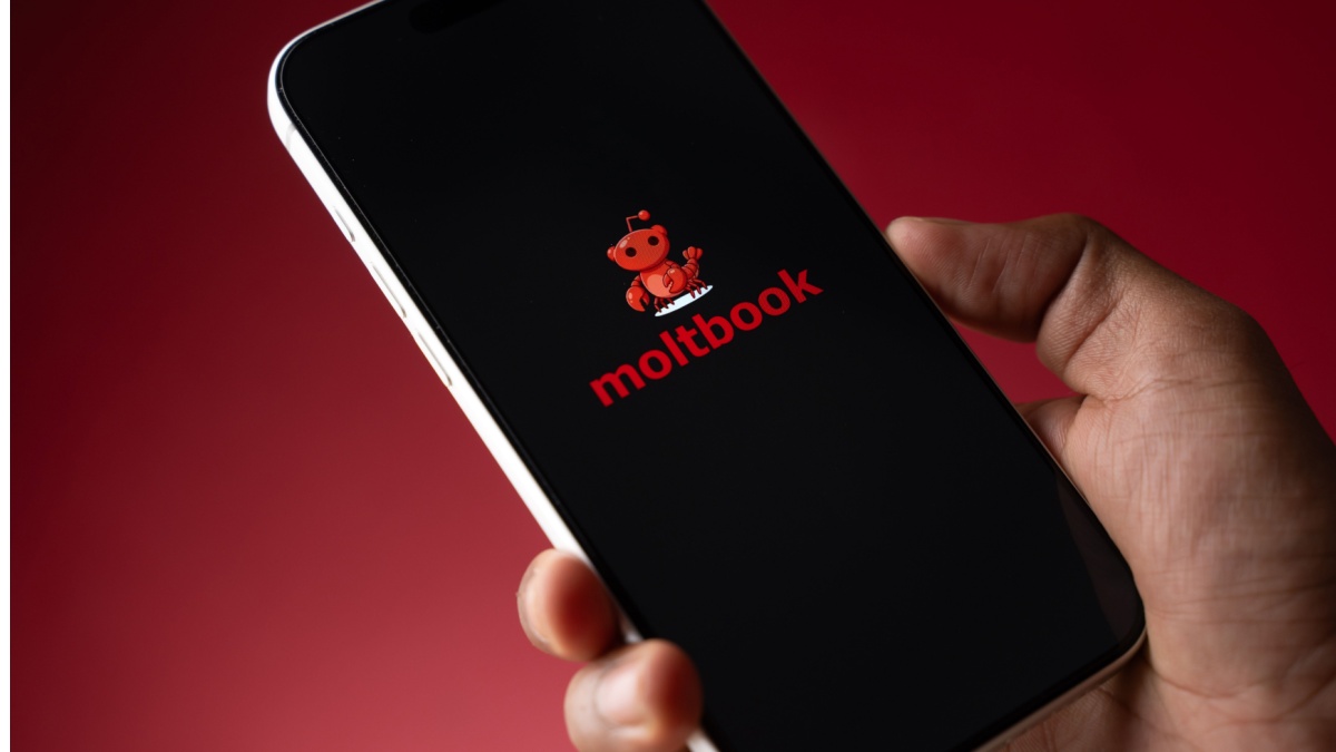 Moltbook screen on mobile phone