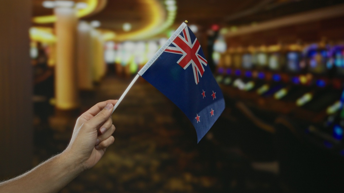 NZ flag in a casino