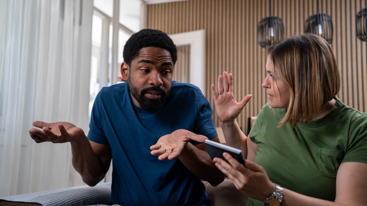 Couple arguing