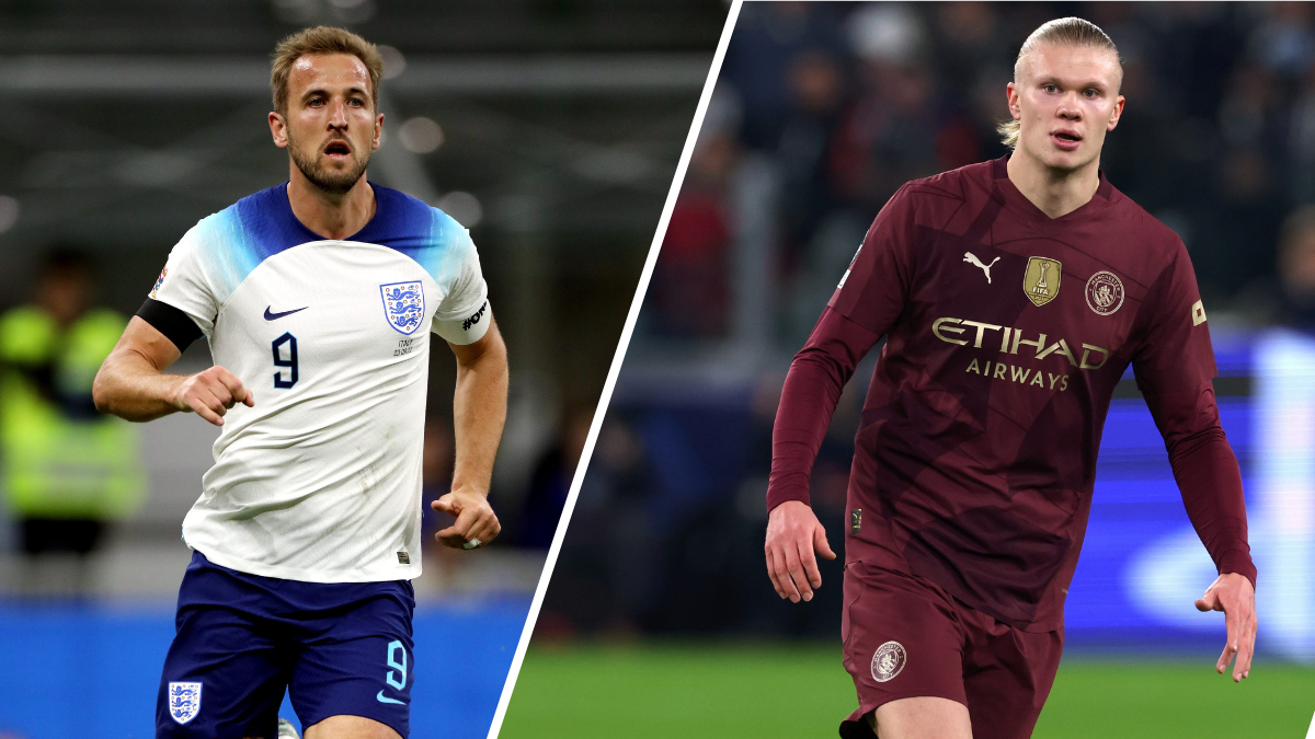 Harry Kane (left) and Erling Haaland