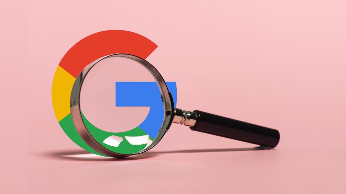 Google search with magnifying glass
