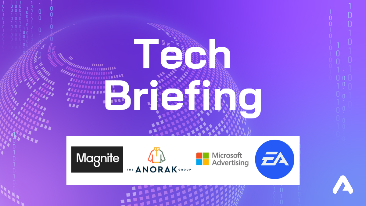 logos of magnite, the anorak group, microsoft advertising, ea