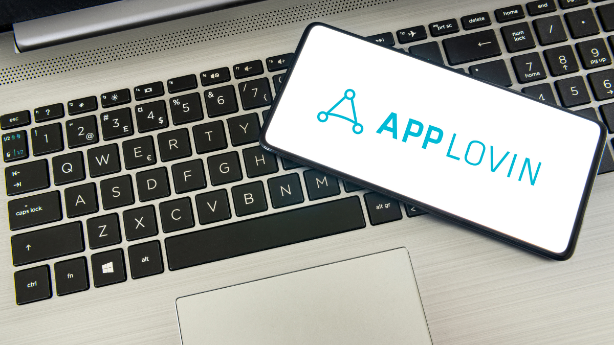 phone with AppLovin logo on a computer