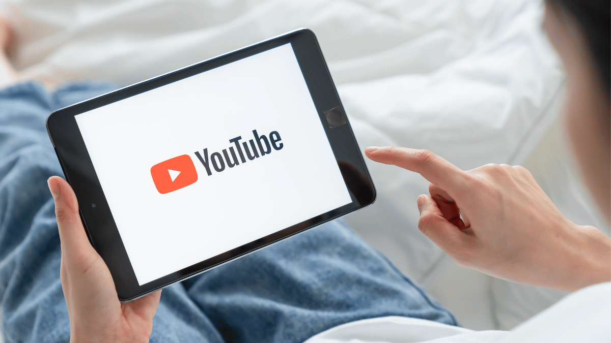 Youtube playing on tablet