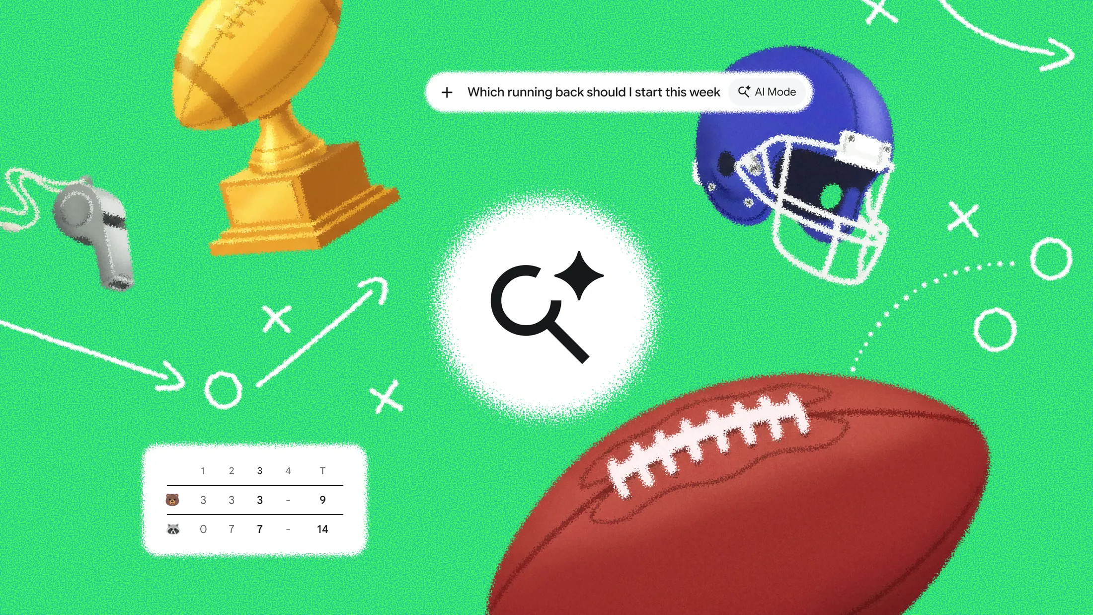 Google NFL stats page