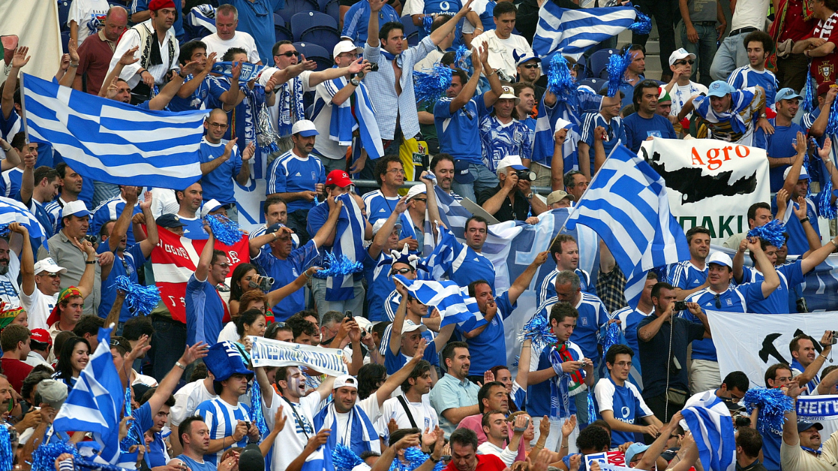 Greek football crowd